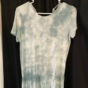 Forever21 green tie dye romper